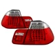 Jdragon BMW 2002-2005 E46 4dr Red Clear LED Tail Brake Lights Sedan 325i 330i