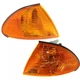Pair Amber Corner Parking Signal Light Lens for 1999-2001 BMW E46 3-Series Sedan