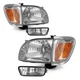 Pair Headlights+Corner Signal Lights+Bumper Lamps For 2001-2004 Toyota Tacoma