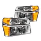 Pair Left Right Headlights Assembly For 2004-2012 Chevy Colorado GMC Canyon Pair Left Right Headlights Assembly For 2004-2012 Chevy Colorado GMC Canyon