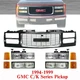 Grille Assembly + Lights Kit For 1994-2000 GMC C/K Series Pickup Truck