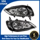 Headlight Assembly For Honda Civic 2004-2005 L4 1.7L Black Housing Waterproof