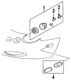 Genuine Ford Park Lamp Assembly F6DZ-13200-AC