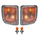 For Toyota Tacoma 1998-2000 Left & Right Bumper Clear Turn Signal Light W/bulbs