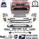 Front Bumper Chrome Complete Kit + Grille Lights For 2001-2004 Toyota Tacoma 2WD Front Bumper Chrome Complete Kit + Grille Lights For 2001-2004 Toyota Tacoma 2WD