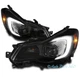 For 12-15 Subaru Impreza/13-16 XV Crosstrek LED Projector Headlights Black/Smoke