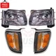 New Front Headlight & Corner Light Lamp Left Right Fits 2001-2004 Toyota Tacoma