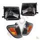 Black Headlights & Corner Lights For 1998-2000 Toyota Tacoma 2WD