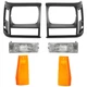 CHEROKEE 91-96 SIGNAL LAMP RH AND LH 6-pc kit with Headlight Door Side Marker