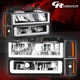 Black U-Tube DRL LED Headlight Bumper Signal Lamp for 1988-1993 Chevy C/K Pickup