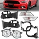 Signal Lamp Holagen Fog Light Cover Grille Frame For Ford Mustang 2015 2016 2017