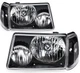 Pair Headlights Assembly For 2001-2011 Ford Ranger Black Clear Lens Left +Right