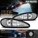 LH+RH Chrome Clear Headlight Lamp+6000K LED Bulb for 1999-2005 Pontiac Grand Am