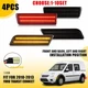 Smoke Red LED Bumper Side Marker Light For 10-13 Ford Transit Connect 4-40X