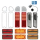 69-70 Chevy GMC Truck LED SEQUENTIAL Red Tail Side Marker Park Light Lenses Set