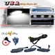 3PCS Black Lens Front Grille Running White LED Lights For 2014-up Toyota 4Runner