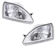 For 94-98 Mustang SVT Cobra Headlight Headlamp Head Light Lamp w/Bulb SET PAIR