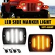 For Jeep 1987-1995 Wrangler YJ 2X Smoke LED Side Marker Light 56001378,CH2520111