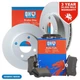 Pair of QH Vented 280mm Front Brake Discs With Brake Pads BDC5237 & BP1081