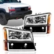 FOR CHEVY SILVERADO AVALANCHE 03-07 LED DRL HEADLIGHT BUMPER LAMPS CHROME/BLACK