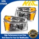 2x Headlights Assembly For 2004-2012 Chevy Colorado GMC Canyon Chrome Headlamps 2x Headlights Assembly For 2004-2012 Chevy Colorado GMC Canyon Chrome Headlamps
