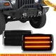 fit 97-06 Jeep Wrangler Front TJ Turn Signal Lights LED Amber Smoked 55055020AC