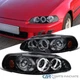 Fits 92-95 Honda Civic 2/3/4Dr Glossy Black Smoke LED Halo Projector Headlights