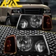 Headlights Assembly For 2001-2011 Ford Ranger Headlamps Replacement Chrome Pair