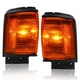 Yellow/Black Corner Lights W/Bulbs Left & Right For Toyota 4Runner Pickup 84-86