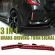 Rear Bumper Reflector Brake Light w Sequential Turn Signal For Honda Civic 17-19