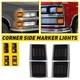 LED 4PC Smoked Corner Side Marker Lights For 94-99 Chevy C/K 1500 2500 3500 EXXI
