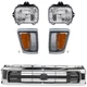 Halogen Headlight Headlamp For 1992-1995 Toyota Pickup Driver and Passenger
