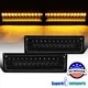 Fits 88-99 GMC C/K Chevy C10 1500 LED Bumper Signal Lamps Parking Lights Black