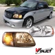 Headlights + Corner Lamps For 1997-2003 Ford F150 Expedition Chrome Lamps Pair