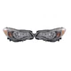 Pair Halogen Headlight Lamp Black Housing For 13-15 Subaru Crosstrek Impreza
