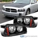 Fits 2006-2010 Dodge Charger Black Headlights+Corner Signal Lamps Left+Right