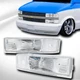 Fits 95-05 Chevy Astro/GMC Safari Chrome Clear Signal Parking Bumper Lights ks
