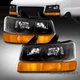 For 03-23 Chevy Express/GMC Savana Headlights w/Bumper Parking Signal Lamp LH+RH