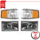 Corner Lights with Headlights set 4 pc for 90-94 Lincoln Town Car Base, Cartier