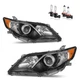 Headlights Hesdlamps For 2012 2013 2014 Toyota Camry Halogen w/ Bulbs Left&Right