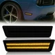 2x Smoked Lens Front Side Marker Amber LED Lights For 2008-2014 Dodge Challenger