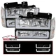 Fits 1994-1998 GMC C/K 1500 Sierra Yukon LED Tube Headlights+Corner+Bumper Lamps