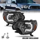 For 2012-2015 Toyota Tacoma LED DRL Strip Bar Smoke Headlights Headlamps Pair