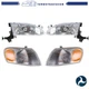 Headlight Corner Lights Fit For 1998-2000 Toyota Corolla Combo Pair Chrome LH+RH