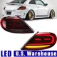 Red LED Tail Lights Rear Sequential Turn Signal Lamps For VW Beetle 2013-2019
