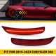 For 2015+ Chrysler 300 Red Lens Rear Bumper Side Marker Lights LH & RH Set of 2 For 2015+ Chrysler 300 Red Lens Rear Bumper Side Marker Lights LH & RH Set of 2
