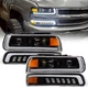 LED Headlights w/ DRL Turn Signal Lamps For 2001-2006 Chevy Tahoe Suburban Z71