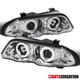 Fit 1999-2001 BMW E46 3-Series Sedan LED Halo Projector Headlights Left+Right