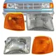 1993-1997 Ford Ranger Headlights+Corner Signal Lamps w/Build-In Fog Lights 93-97
