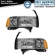 TRQ Headlight Assembly Set Fits 99-01 Dodge Ram 1500 99-02 Ram 2500 Ram 3500